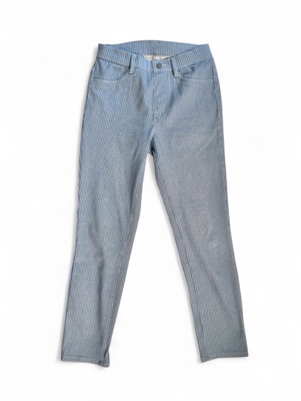 uniqlo blue white striped skinny pants